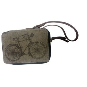 Mona B Vintage Bicycle Cruiser Zipper Clutch Wristlet